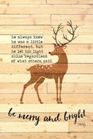 Be Merry and Bright Deer Fine Art Print
