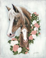 Floral Ponies Fine Art Print