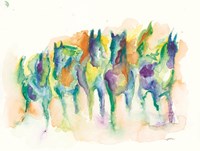 Watercolor Horses Fine Art Print