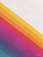 Vintage Retro Lines II Framed Print