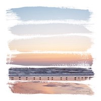 Sunset Stripes I Framed Print