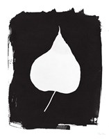 Nature by the Lake Leaves III Black Fine Art Print