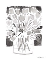 Lemon Gray Tulips I Fine Art Print