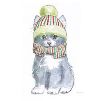 Christmas Kitties II Square Fine Art Print