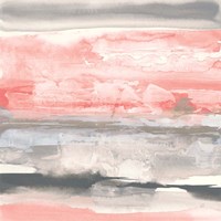 Charcoal and Coral II Fine Art Print