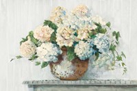 White Hydrangea Cottage Fine Art Print