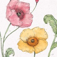 Blossom Sketches I Color Framed Print