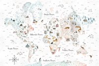 World Traveler I Dot BG Fine Art Print