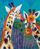 Colorful Giraffes Fine Art Print