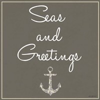 Silver Coast Christmas Square I Fine Art Print