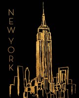 New York on Black Fine Art Print