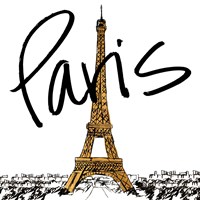 Gold Eiffel in Paris Fine Art Print
