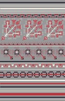 Nordic Cross Stitch Gray Fine Art Print