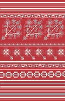 Nordic Cross Stitch Red Fine Art Print