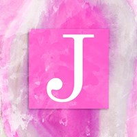 Watercolor Agate Monogram (J) Fine Art Print