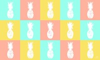 Modern Pineapple Squares Fine Art Print