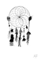Dark Midnight Dream Catcher I Fine Art Print