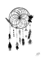 Dark Midnight Dream Catcher II Fine Art Print