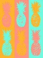 Vibrant Striped Pineapples Fine Art Print