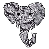 Retro Elephant Fine Art Print
