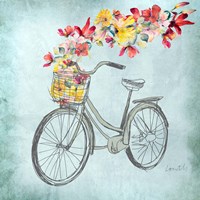 Floral Day Bike I Fine Art Print