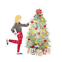 Decorating Christmas I Fine Art Print