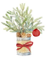 Merry Christmas Fir Tree Fine Art Print