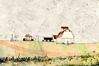 White Barn in the Field Fine Art Print