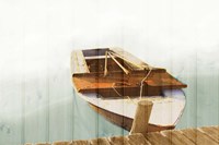Boat with Textured Wood Look II Fine Art Print