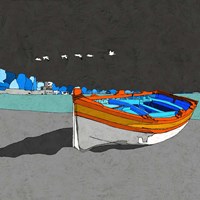 Boat Ride along the Coast II Fine Art Print