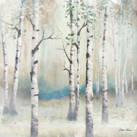 Watercolor December Birch II Fine Art Print