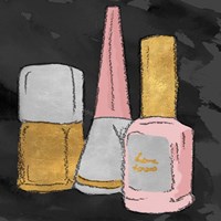 Nail Polish Dream on Black Framed Print