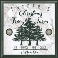 Taupe Christmas Sign I Framed Print