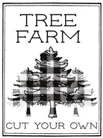 Tree Farm Buffalo Plaid Fine Art Print