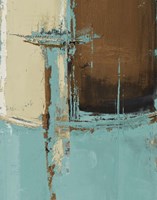 Oxido on Teal I Framed Print