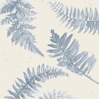 Indigo Palms on Beige II Framed Print