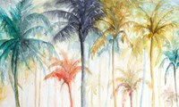 Watercolor Summer Palms Fine Art Print