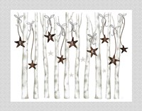 Merry and Bright Birch Trees I Fine Art Print