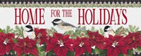 Chickadee Christmas Red - Home for the Holidays horizontal Fine Art Print