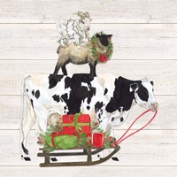 Christmas on the Farm VII Trio Facing right Fine Art Print