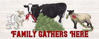 Christmas on the Farm - Family Gathers Here Fine Art Print