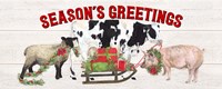 Christmas on the Farm - Seasons Greetings Fine Art Print