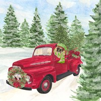 Dog Days of Christmas IV Truck Fine Art Print