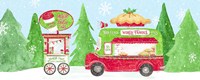 Food Cart Christmas panel I Fine Art Print