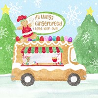 Food Cart Christmas I Gingerbread Framed Print