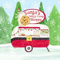 Food Cart Christmas IV Santas Milk and Cookies Framed Print