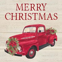 Home for the Holidays - Red Truck Fine Art Print