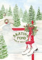 Sleigh Bells Ring - Skating Pond Fine Art Print