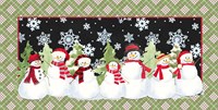 Snowman Wonderland - Red Plaid Fine Art Print