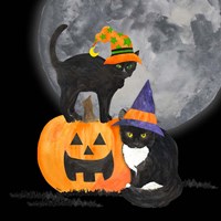 Fright Night Friends I Black Cat Fine Art Print